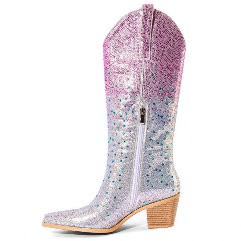 Marilyn Dames Western Laarzen - Zilver