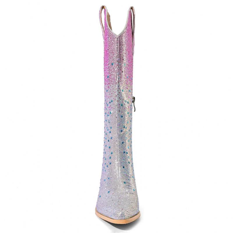 Marilyn Dames Western Laarzen - Zilver