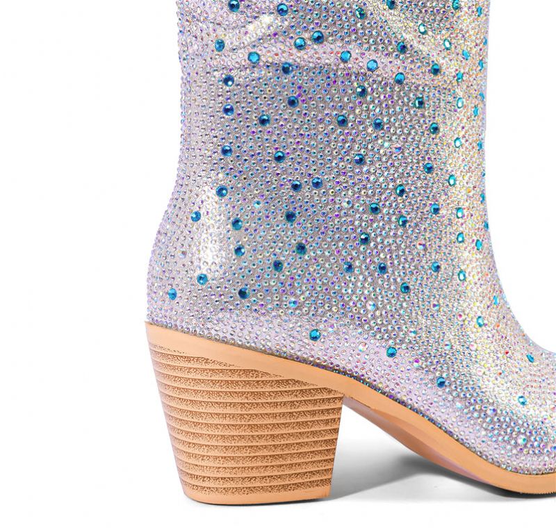 Marilyn Dames Western Laarzen - Zilver