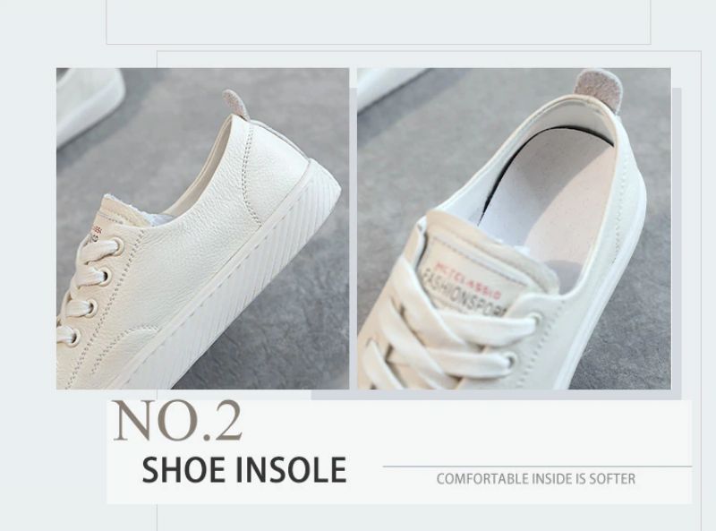 Marley Dames Leren Platte Zwarte Sneaker - Zwart