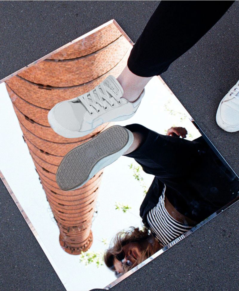 Marley Dames Leren Platte Zwarte Sneaker - Zwart