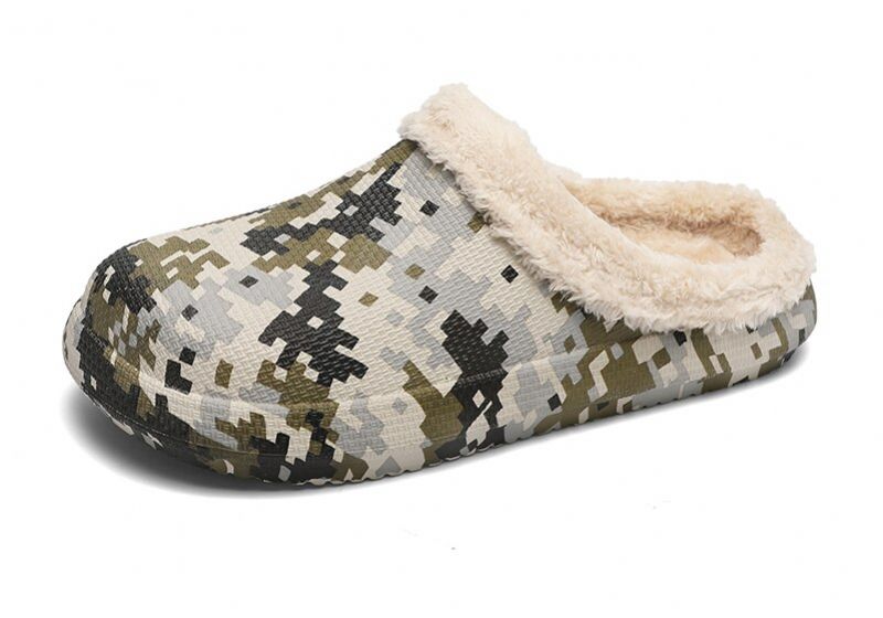 Maroon Heren Warme Slipper - Beige
