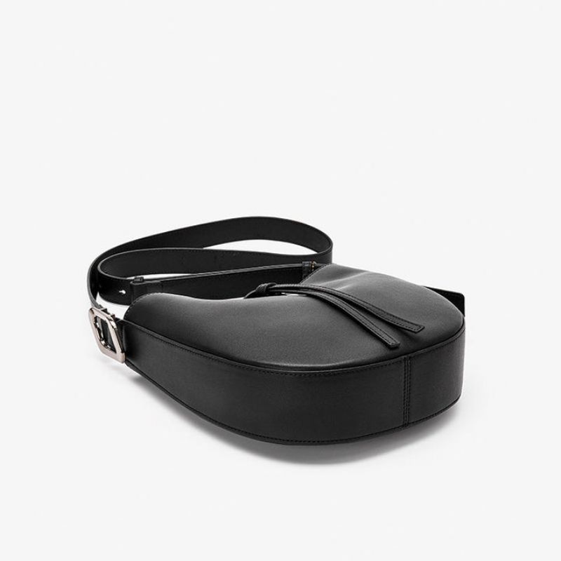 Martines Dames Leren Handtas - Zwart