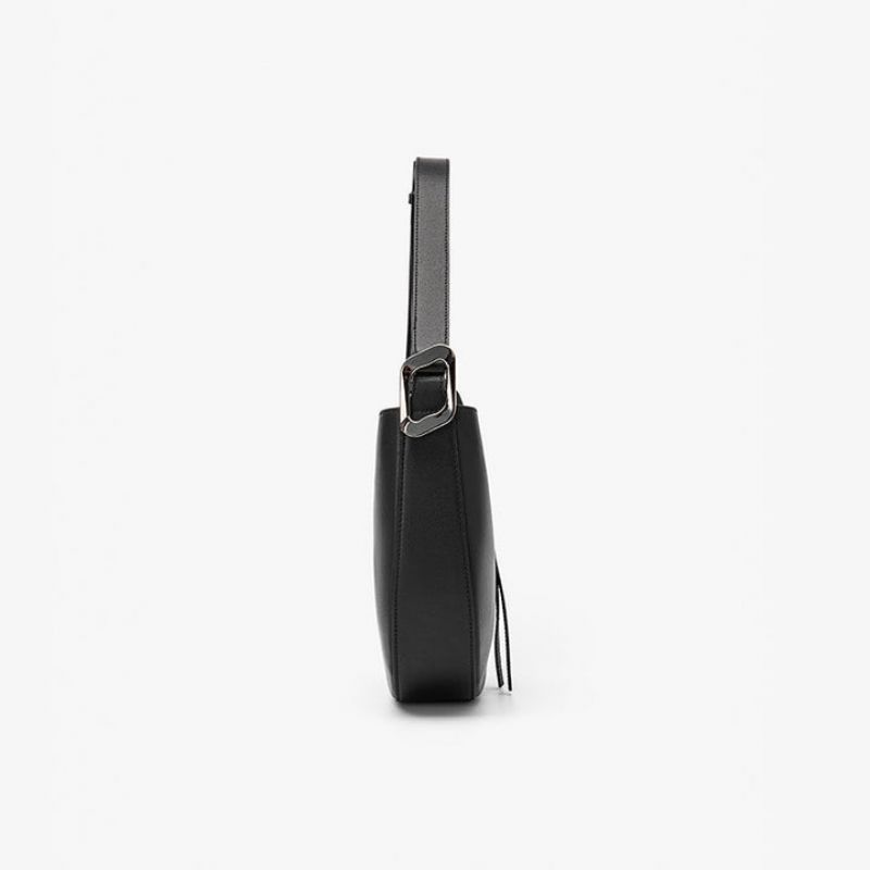 Martines Dames Leren Handtas - Zwart