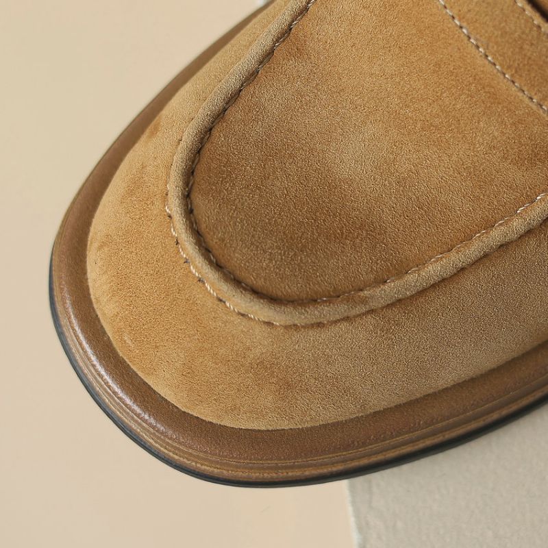 Martinez Dames Suède Loafers - Bruin