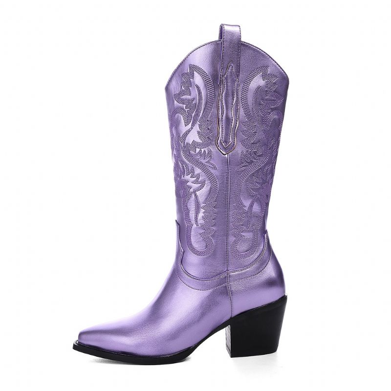 Marty Dames Metallic Cowboy Laarzen - Paars