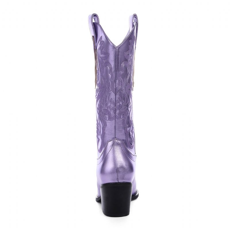 Marty Dames Metallic Cowboy Laarzen - Paars