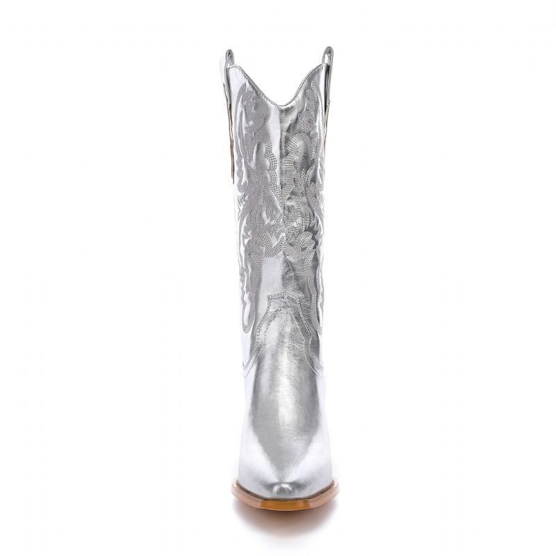 Marty Dames Metallic Cowboy Laarzen - Paars