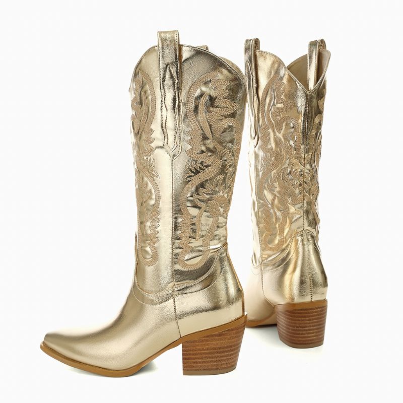 Marty Dames Metallic Cowboy Laarzen - Paars