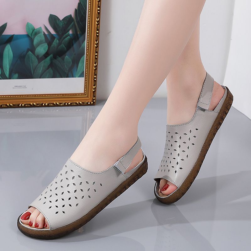 Mary Dames Comfortabele Casual Sandaal - Geel