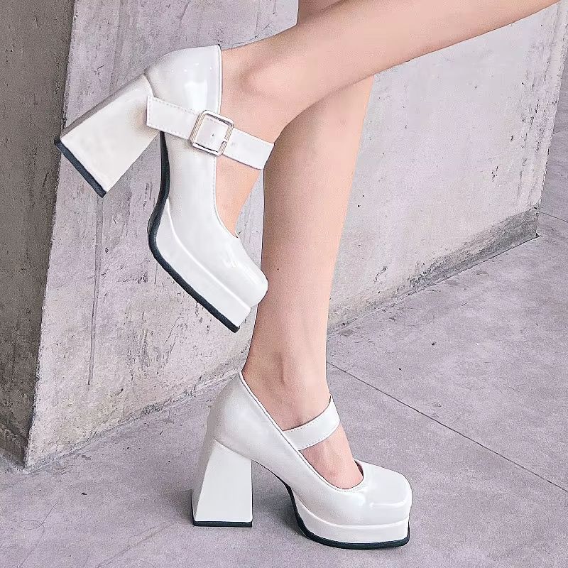Mary Janes Dames Hoge Hakken Pumps - Zwart