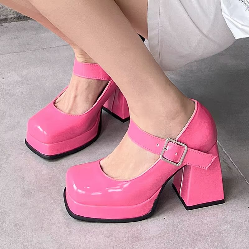 Mary Janes Dames Hoge Hakken Pumps - Zwart