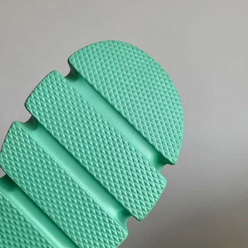 Maryn Damesplatform Leren Pantoffel - Groen