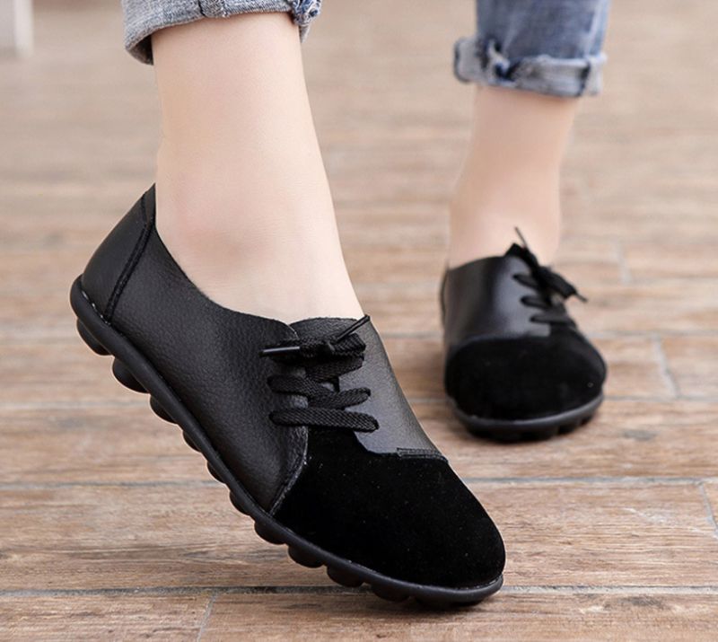 Maryse Dames Loafer Zwarte Schoenen - Geel