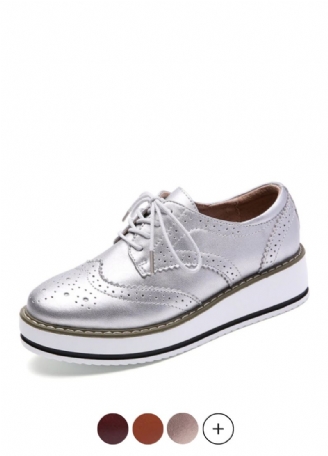 Mau Vrouwen Oxford Leren Schoenen