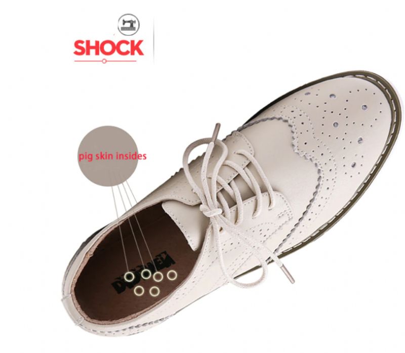 Mau Vrouwen Oxford Leren Schoenen - Zilver