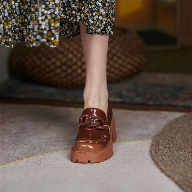 May Dames Dikke Hak Platform Schoenen - Zwart