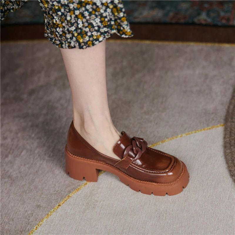 May Dames Dikke Hak Platform Schoenen - Zwart