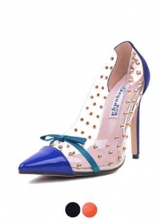 Maya Dames Rivet Studded Transparante Pumps Schoenen