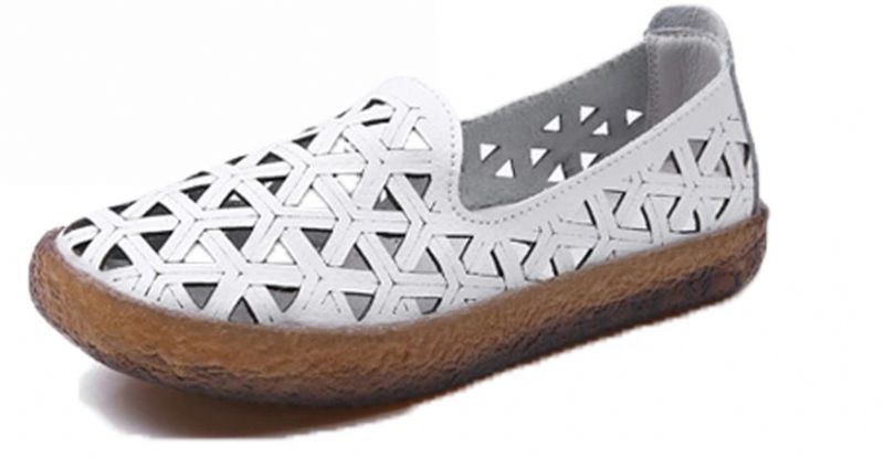Mayert Platte Platform Balletschoenen Voor Dames - Wit