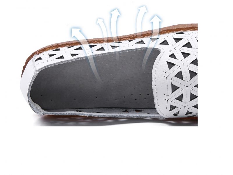 Mayert Platte Platform Balletschoenen Voor Dames - Wit