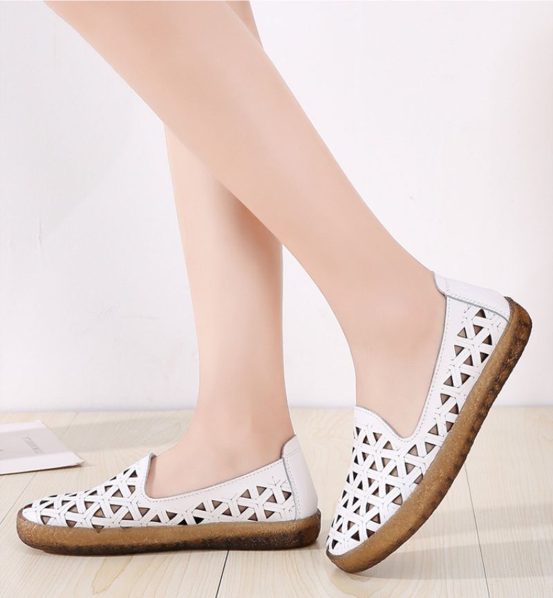 Mayert Platte Platform Balletschoenen Voor Dames - Wit