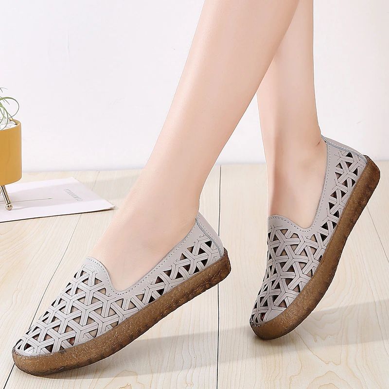 Mayert Platte Platform Balletschoenen Voor Dames - Wit