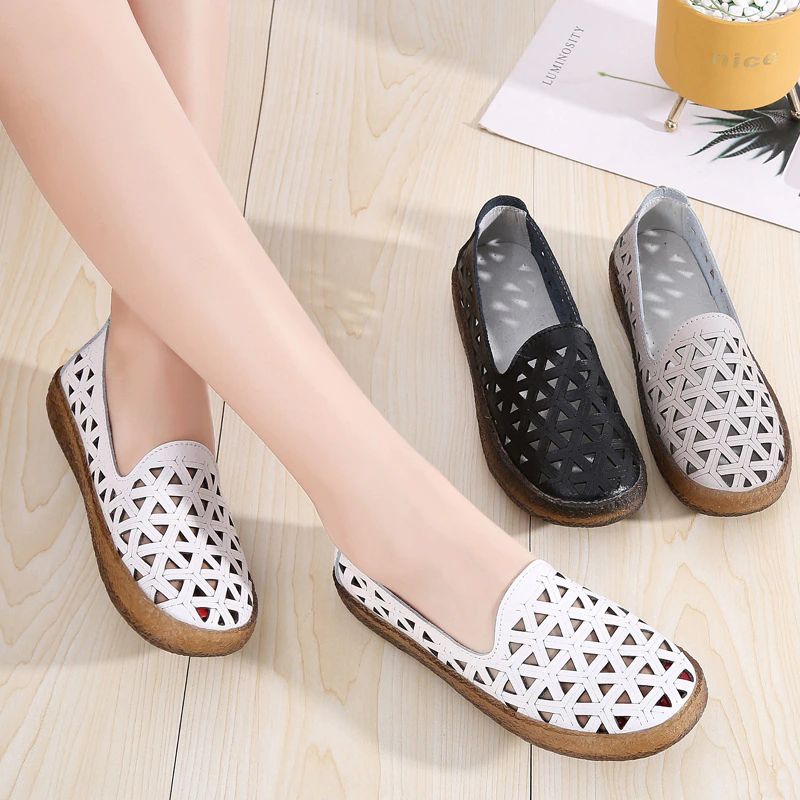 Mayert Platte Platform Balletschoenen Voor Dames - Wit