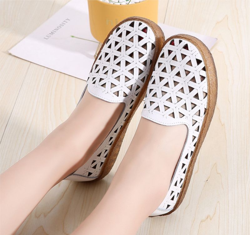 Mayert Platte Platform Balletschoenen Voor Dames - Wit