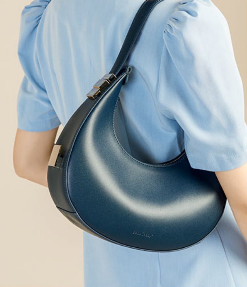 Mcgraw Dames Leren Handtas - Blauw
