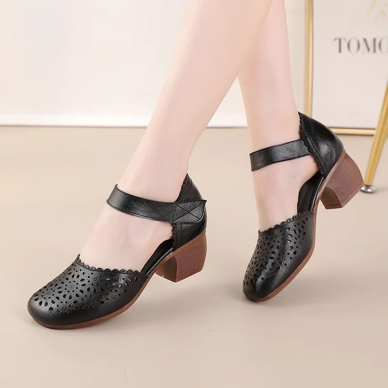 Melania Dames Zomer Ademende Sandalen - Zwart