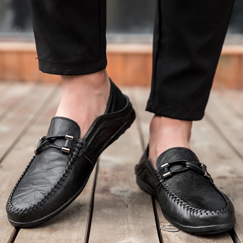 Melchor Heren Loafers Dress Schoenen - Zwart