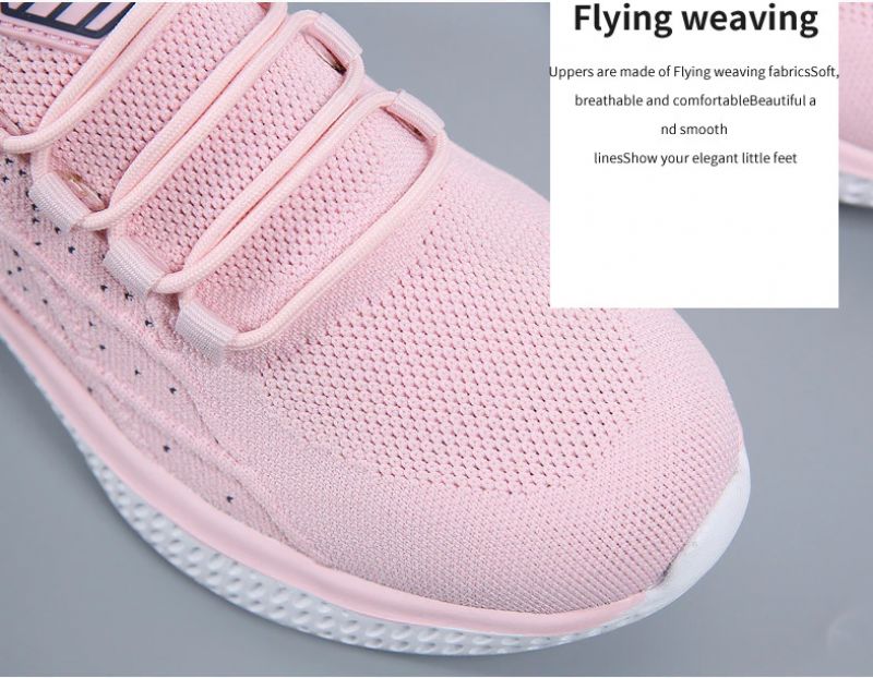 Melgen Dames Sneakers Comfortabele Veterschoenen - Roze