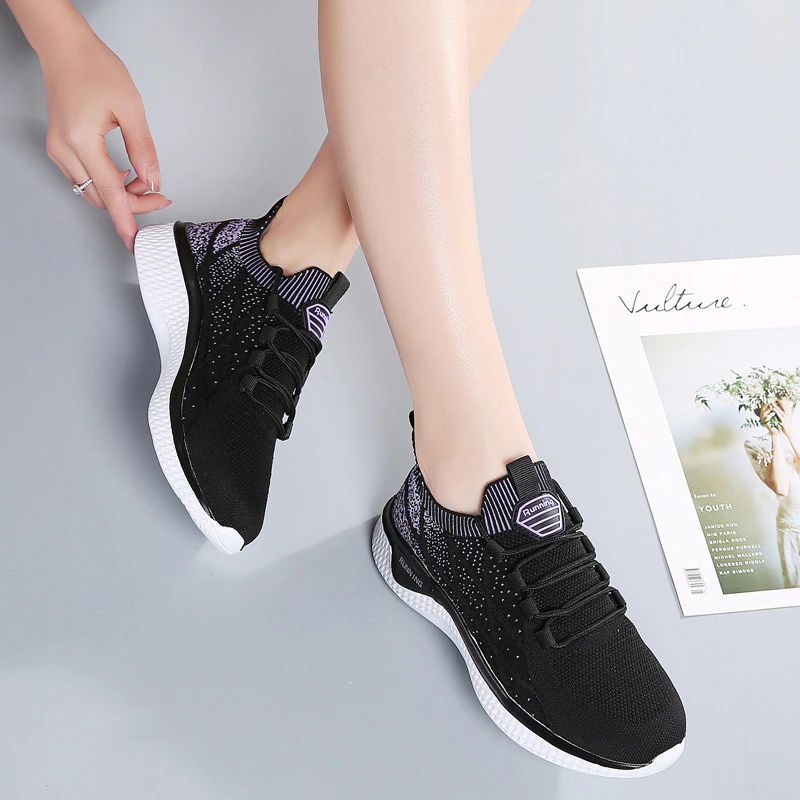 Melgen Dames Sneakers Comfortabele Veterschoenen - Roze
