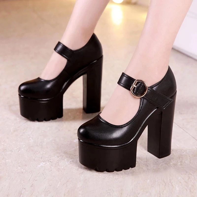 Melisa Dames Platform - Zwart 5 inch