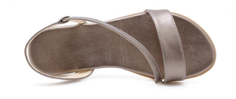 Melody Dames Leren Sandaal Voor De Zomer - Beige
