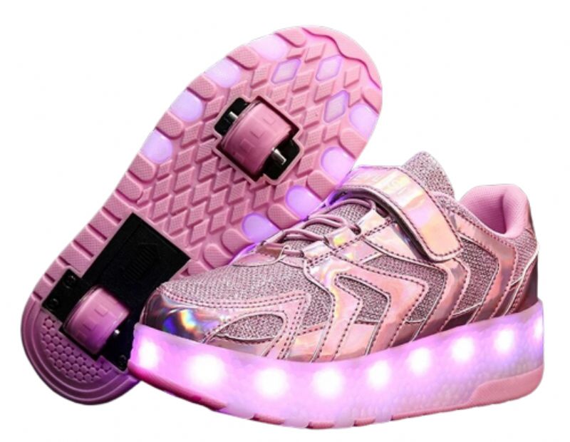 Memphis Unisex Kinder Roller Sneaker - Roze