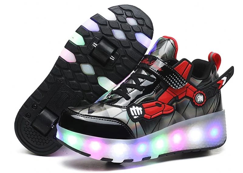 Mendez Unisex Kinderen Roller Sneaker - Zwart