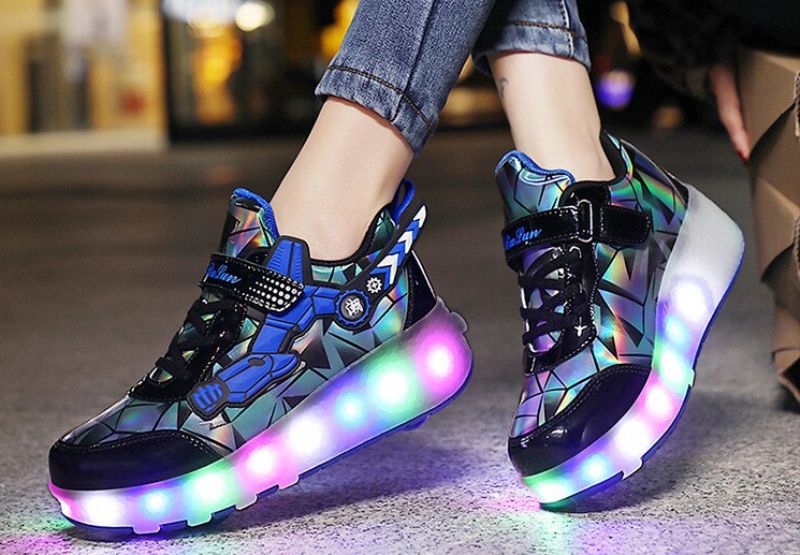 Mendez Unisex Kinderen Roller Sneaker - Zwart