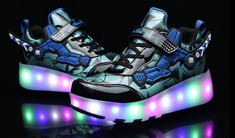 Mendez Unisex Kinderen Roller Sneaker - Zwart