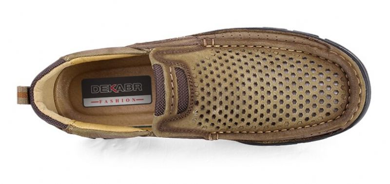 Menphis Heren Loafers Casual Schoenen - Kaki