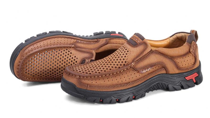 Menphis Heren Loafers Casual Schoenen - Kaki