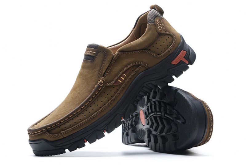 Menphis Heren Loafers Casual Schoenen - Kaki