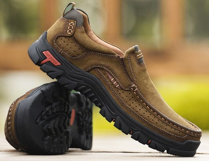 Menphis Heren Loafers Casual Schoenen - Kaki