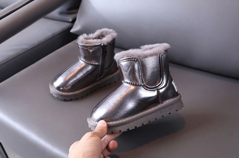 Mera Sneeuwlaarzen Voor Meisjes - Zilver Bont