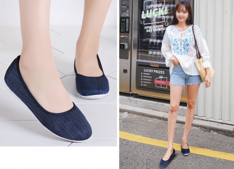 Merary Platte Zwarte Schoenen Voor Dames - Zwart