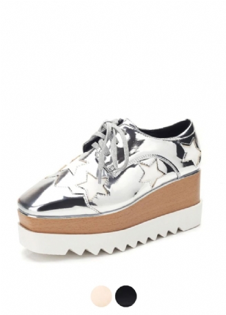 Merchan Dames Platform Patent Leren Schoenen