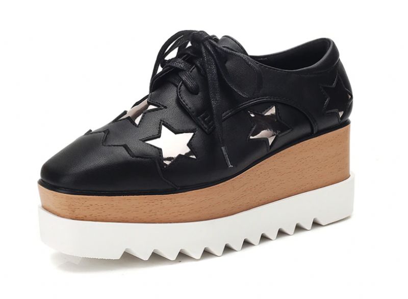 Merchan Dames Platform Patent Leren Schoenen - Zilver