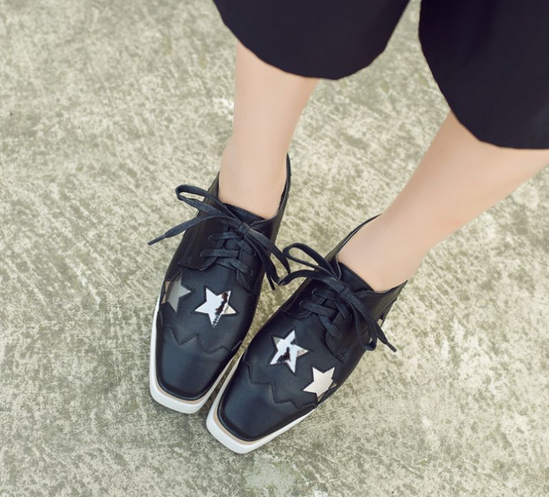 Merchan Dames Platform Patent Leren Schoenen - Zilver