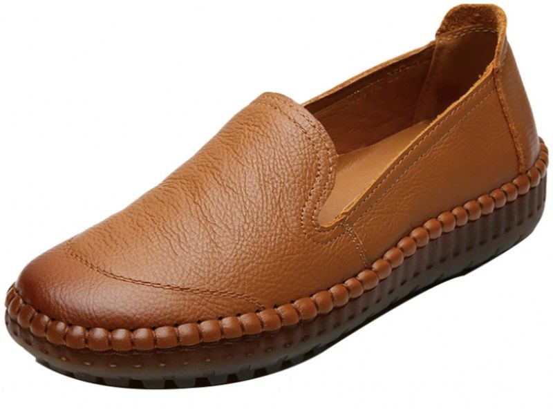 Merly Dames Loafer Schoenen - Brons
